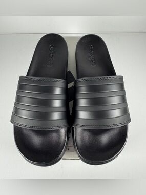 adidas Adilette Comfort Slides Sandal - Core Black, M8/W9